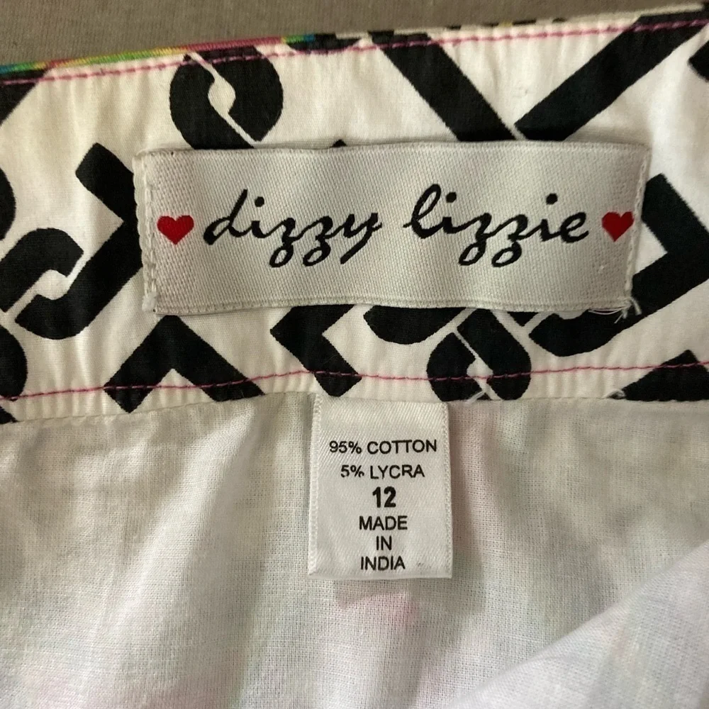 Dizzy Lizzie Geometric Print Pencil Skirt